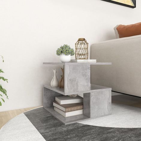 vidaXL Tavolino Grigio Cemento 40x40x40 cm in Legno Multistrato (1/5)