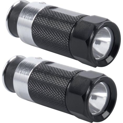 Lot de 2 mini lampes torches LED rechargeables pour allume-cigare de voiture (1/5)