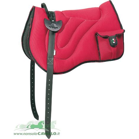 Braun - Atmungsaktiver Neopren- und Luftmaschen-Bareback mit Wattierung, komplett mit Sattelgurt (1/5)
