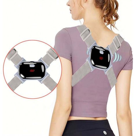 Cette ceinture de soutien lombaire intelligente et réglable est dotée d'une fonction de correction de posture et de vibration pour aider à maintenir une posture correcte.