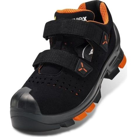 uvex Sicherheitssandalen S1P SRC uvex 2 aus Mikrovelours, uvex xenova Kunststoffkappe, Weite 14, Größe 46 (1/4)