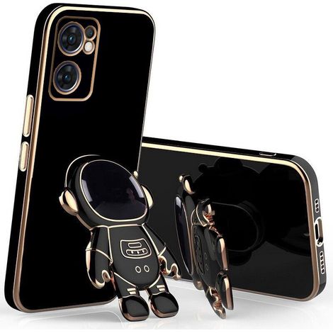 Coque pour Oppo Reno 7 5G, Astronaute, noire (1/5)