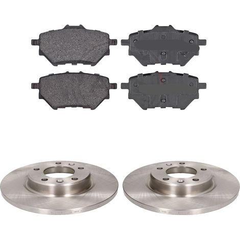 KIT FRENI POSTERIORI compatibile con CITROEN BERLINGO (ER,EC,K9) - DISCHI + PASTIGLIE OEM: FDB4680 / 18444 /SOSTITUZIONE DIRETTA/BASSA POLVERE/SILENZIOSO