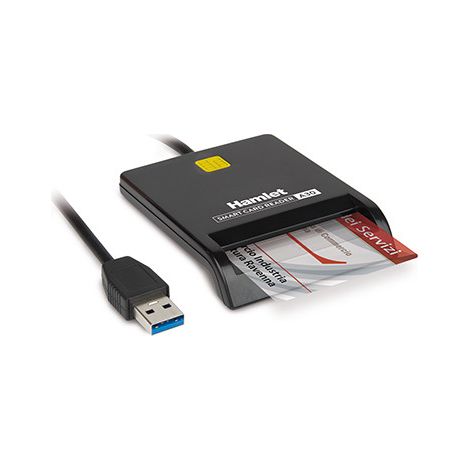 Hamlet HUSCR-A30 lector de tarjeta inteligente Interior USB USB tipo A Negro