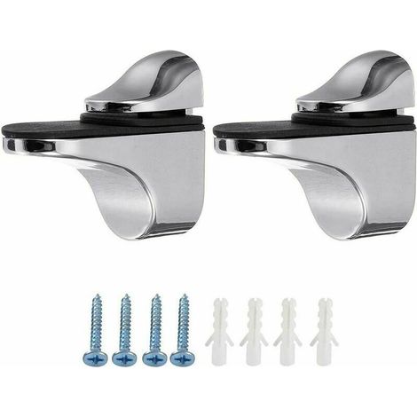 Console pour étagère Pinces à verre Supports de verre lot de 2 (1/5)