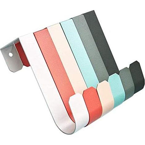 Porte-Manteaux Pour Porte - Rail À Crochets En Acier Inoxydable - Fixation Sans Perçage - Charge Maximale 5 Kg - Pour Portes Standard Allemandes - 1 Pièce (1/5)
