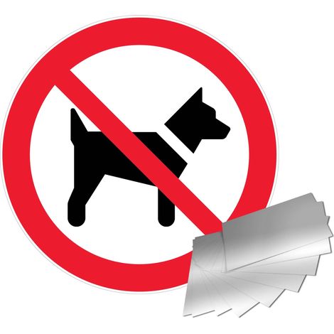Panneau interdit aux chiens - Alu Ø180mm - 4011066
