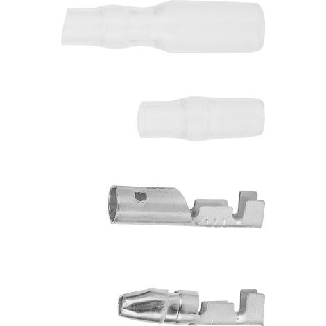 Kit de 200 connecteurs de bornes 4,0 mm pour câbles électriques automobiles (argenté) (1/5)