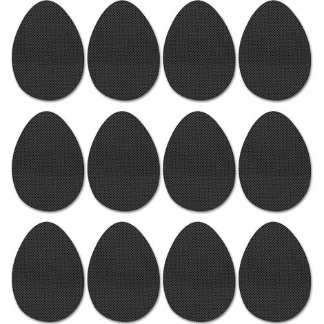 Lot de 6 paires de semelles antidérapantes antidérapantes pour chaussures - Antidérapantes - Noires