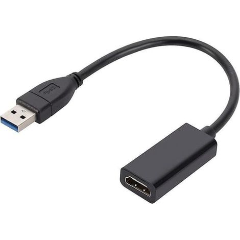 Ecleanfy - Adaptateur USB 3.0 vers HDMI compatible HD 1080p, convertisseur USB vers HDMI Thunderbolt, câble adaptateur audio-vidéo externe pour ordinateur portable, PC et MacBook - Idéal pour (1/5)