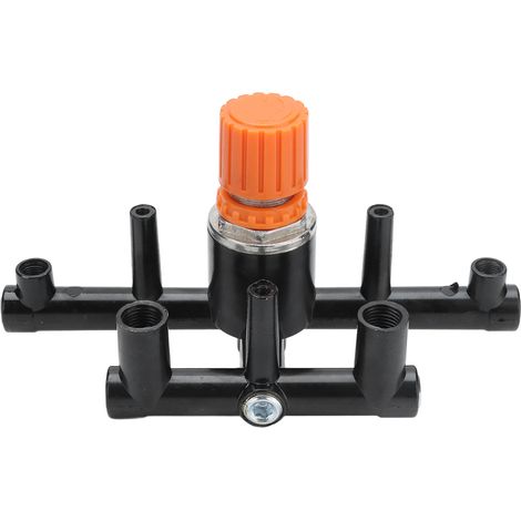 Pièce adaptatrice détendeur pression pour compresseur air raccord interrupteur tube sortie alliage aluminium M5 G1/4 G1/8 (1/5)