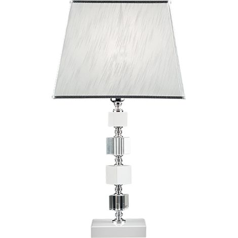 Lampada da tavolo LIVIA in cristallo Bianco 33x63 cm (1/3)