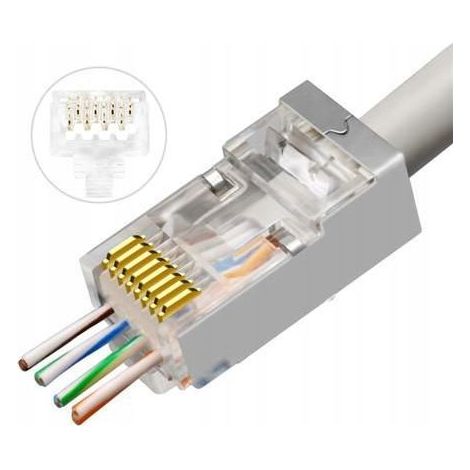 Fiche RJ45 STP CAT6 AWG23-24 50 pièces.