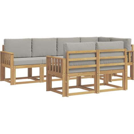 Conjunto de sofás de exterior 7 uds. 7 plaza vidaXL (1/5)