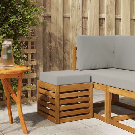 Maison Exclusive - Outdoor Hocker Bank Massivholz Akazie Natur (1/4)