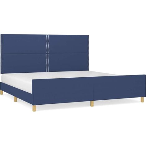 Maison Exclusive - Giroletto senza Materasso Blu 200x200 cm in Tessuto (1/5)