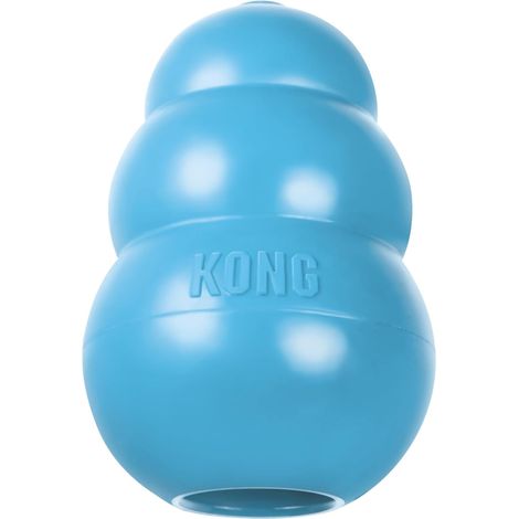 Jouet à Mâcher pour Chiot - 1 Pièce - Caoutchouc Naturel Souple - Remplissable de Friandises - Dentition et Jeu Actif - Bleu (1/5)