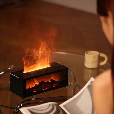 Diffuseur arômes flamme cheminée, humidificateur brume fraîche Realist-Good (1/5)