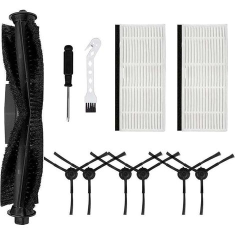 Kit de 10 brosses latérales principales pour aspirateur robot pour Honiture pour Q6 Pro, 1 brosse rouleau principale, 6 brosses la (1/5)