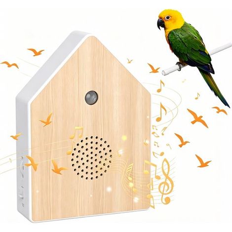 Boîte sonore pour oiseaux avec détecteur de mouvement – Sons d'oiseaux et bruits naturels – Boîtier en bois – Pour relaxation, chambre, salle de bain et salon (1/5)