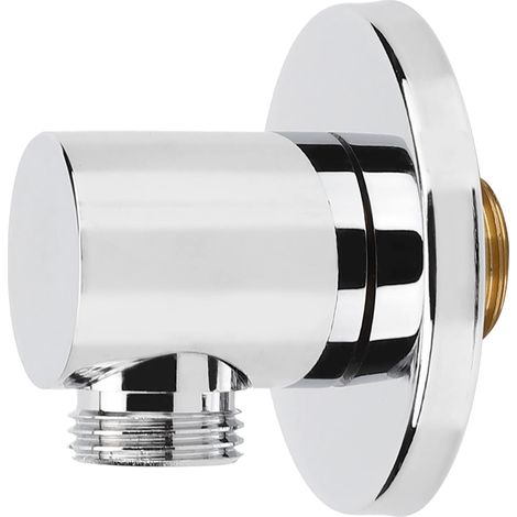 Raccord de Plomberie Mural en Cuivre, Coude d'Alimentation G1/2, Connexion pour Douche, Salle de Bain, Cuisine, Jardin, 1 Pièce, Finition Laiton Brut (1/5)