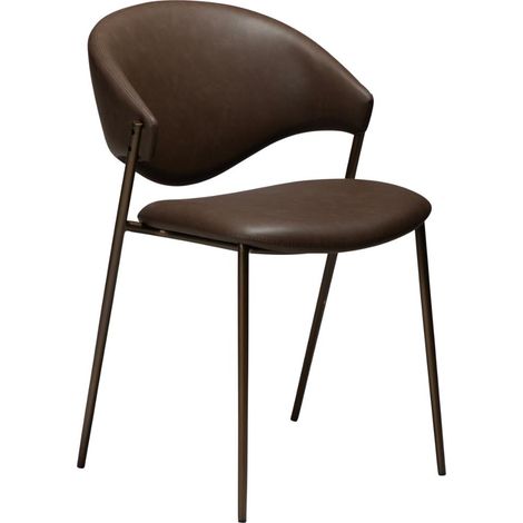 Zone Dan-Form Esszimmerstuhl PU-Kunstleder braun. (1/5)