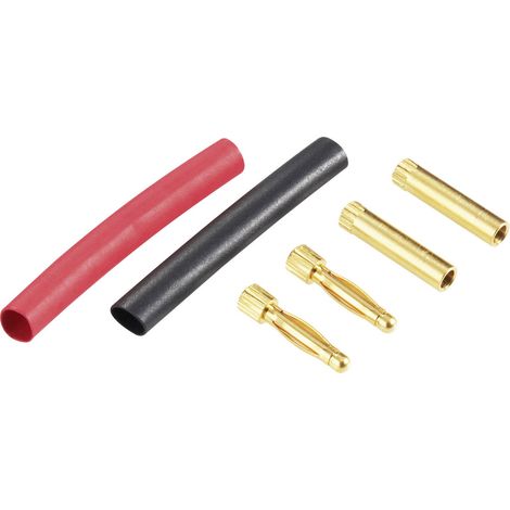 Schnepp DS 2 Alu Büschelstecker Stecker, gerade, Buchse, gerade Stift-Ø: 2 mm Rot, Schwarz 1 St.