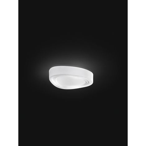 Plafonnier En Verre Blanc 10S46472 Avec Douille 3Xe27, Design Moderne Et Élégant Pour Éclairage Intérieur, Dimensions 44X35X10 Cm - Marque Perenz