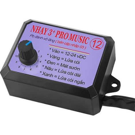 Contrôleur de klaxon électronique musical 12V-24V à 12 sons + klaxon Pro (1/5)