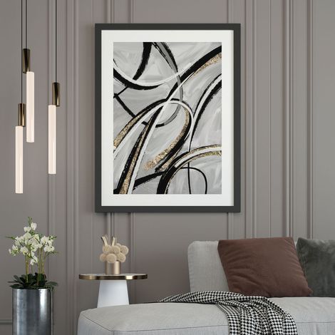 Affiche / Poster - Lignes design - 60x80 cm - Bordure noire (1/5)