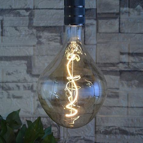 Vintage LED Ampoule Globe 5W E27 Sprial A165 Ambre XXL Ampoules Décoratives Grandes Ampoules Rétro Dimmable 250LM Ampoule Suspension Blanc Chaud 2200K (1/5)