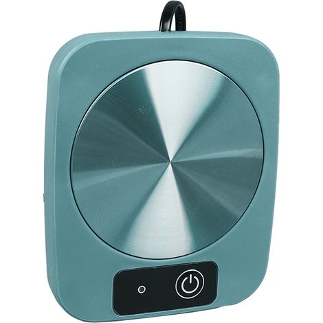 Chauffe-tasse électrique intelligent à température constante de 55 °C avec thermostat intégré, idéal pour le café et le thé. Prise US 110 V, vert. (1/5)