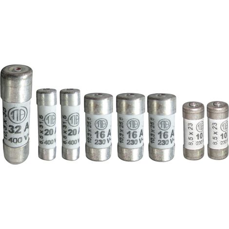 Assortiment de 8 fusibles céramique à voyant- Tibelec (1/2)