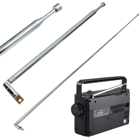 Antenna radio telescopica Ricevitore FM AV universale Antenna telescopica portatile Antenna radio TV Accessori per modelli audio (1/4)