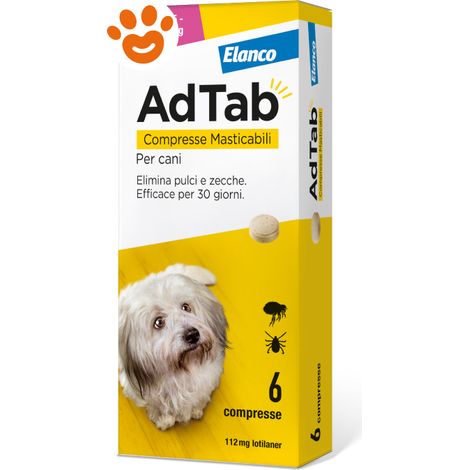 Elanco Dog AdTab Compresse Masticabili (2,5-5,5Kg) - Confezione 6 Compresse - Antiparassitari CANE
