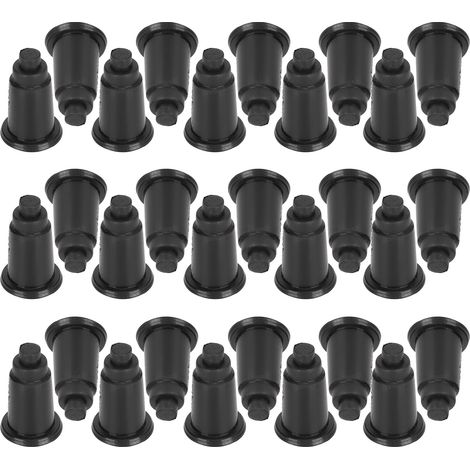 Soporte para filtración de acuario: 30 rejillas de filtro inferiores de plástico negro con altura ajustable.
