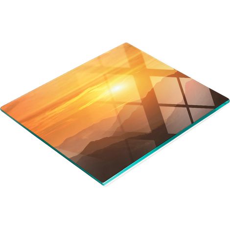 Tablero de vidrio templado decorativo multifuncional para cocina Sunrise 60x52 cm