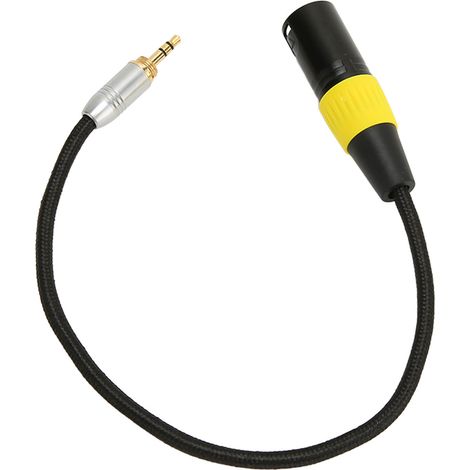 Câble Adaptateur 3.5mm Mâle vers XLR 3 Broches, Doré, Haute Fidélité pour Microphone Sans Fil et Table de Mixage (1/5)