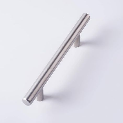 10 Stück Möbelgriffe 128mm Lochabstand Schrankgriffe Silber Türgriffe Küche Schrankgriffe Edelstahl Küchengriffe Gebürstet Schubladengriffe T Stangengriff
