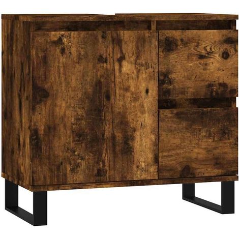 Maison Exclusive - Armario de baño madera contrachapada roble ahu
