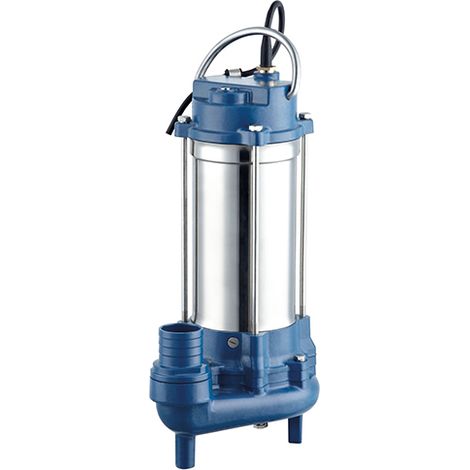 Spido – Pompe d’évacuation pour eaux chargées – Débit 18 m³/h – Hauteur refoulement 15 m – Corps inox et fonte – Couteaux dilacérateurs acier