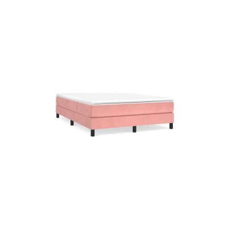 Sommier à lattes de lit avec matelas Rose 140x200 Velours (1/5)