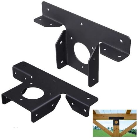 [NIE BENUTZT]Set mit 2 robusten 3-Wege-Pergola-Eckwinkeln für 4 x 4 Holz (1/5)