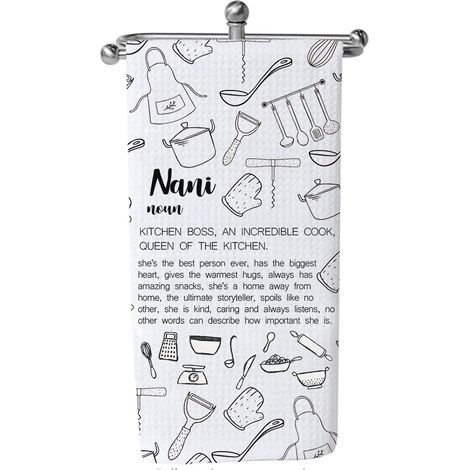 Serviette de cuisine pour grand-mère Cadeau d'anniversaire Kitchen Gifts Grandma Torchon à vaisselle pour grand-mère (serviette noun 2uk) (1/5)