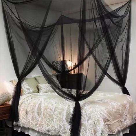 Rideaux à baldaquin pour lit, 75 x 83 94,5 cm, en polyester doux (1/5)