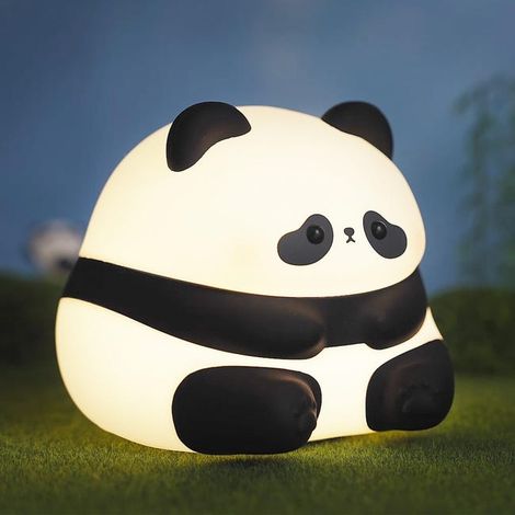 Bomclap Lot de 2 veilleuses panda en silicone, LED, intensité variable sur 3 niveaux, rechargeables, tactiles