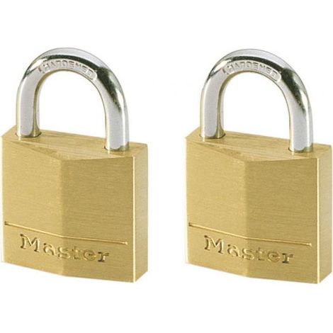 MASTER LOCK- CONFEZIONE 2 LUCCHETTI CONCHIAVI IN OTTONE MM 30 (1/2)