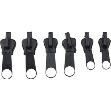 Curseur Fermeture Eclair, 6 Pièces Curseur Fermeture Eclair Clipsable Kit Réparation Fermeture éclair pour Vestes, Manteaux, Valises (1/5)