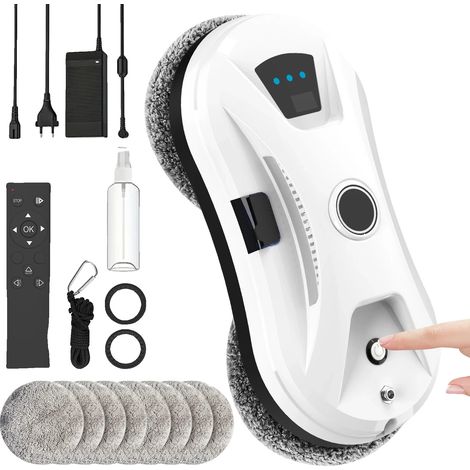 Robot de nettoyage de fenêtres, pulvérisation d'eau automatique, aspiration puissante, 5600Pa Ensemble A (1/2)