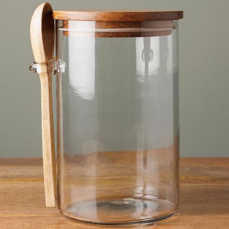 Bocal hermétique cuillère bois 20x14cm (1/5)